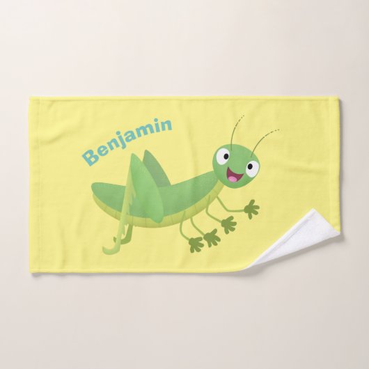 Niedlicher Grüner-Happy-Cartoon Badhandtuch Set (Handtuch)
