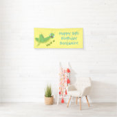 Niedlicher Grüner-Happy-Cartoon Banner (Insitu)