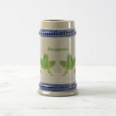 Niedlicher Grüner-Happy-Cartoon Bierglas (Mittel)