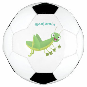 Niedlicher Grüner-Happy-Cartoon Fußball