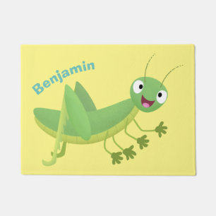 Niedlicher Grüner-Happy-Cartoon Fußmatte