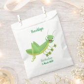Niedlicher Grüner-Happy-Cartoon Geschenktütchen (Ausgeschnitten)