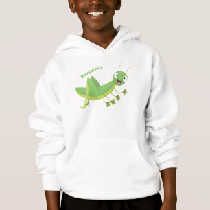 Niedlicher Grüner-Happy-Cartoon Hoodie
