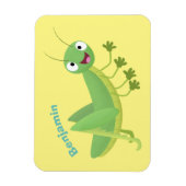Niedlicher Grüner-Happy-Cartoon Magnet (Vertikal)