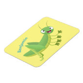 Niedlicher Grüner-Happy-Cartoon Magnet (Linke Seite)