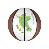 Niedlicher Grüner-Happy-Cartoon Mini Basketball (Vertikal)