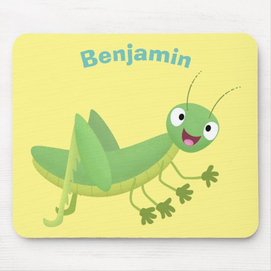Niedlicher Grüner-Happy-Cartoon Mousepad (Vorne)