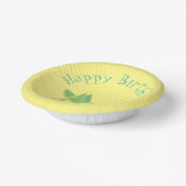 Niedlicher Grüner-Happy-Cartoon Pappteller (Gewinkelt)