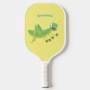 Niedlicher Grüner-Happy-Cartoon Pickleball Schläger