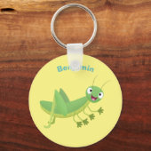 Niedlicher Grüner-Happy-Cartoon Schlüsselanhänger (Vorderseite)