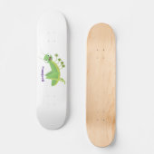 Niedlicher Grüner-Happy-Cartoon Skateboard (Vorderseite)