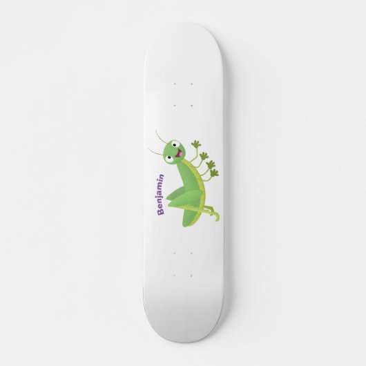 Niedlicher Grüner-Happy-Cartoon Skateboard (Vorne)