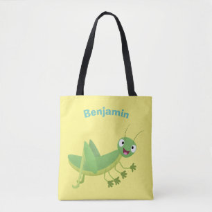 Niedlicher Grüner-Happy-Cartoon Tasche