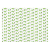 Niedlicher Grüner-Happy-Cartoon Tischdecke (Vorderseite (Horizontal))