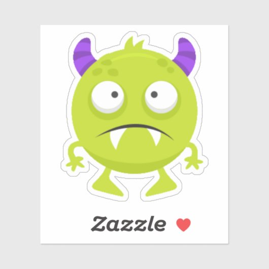 Niedlicher Grüner Katzenkleber Aufkleber (Blatt)