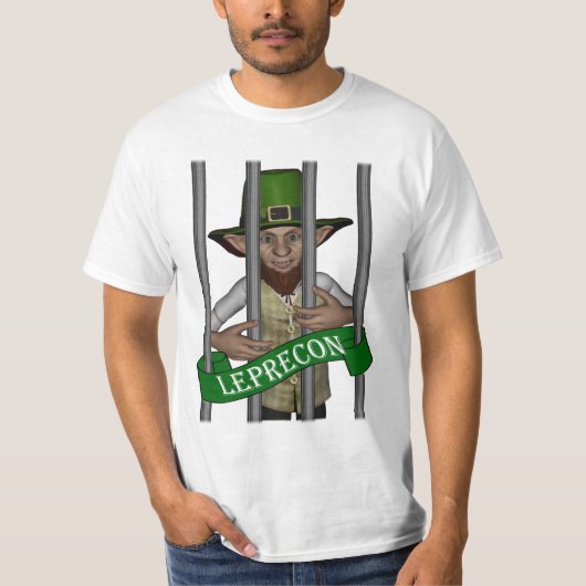 Niedlicher grüner Kobold hinter Gittern T-Shirt (Vorderseite)