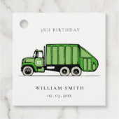 Niedlicher grüner LKWs jenseits der Geburt Geschenkanhänger (Vorderseite)