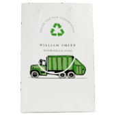 Niedlicher grüner LKWs jenseits der Geburt Mittlere Geschenktüte (Vorderseite)