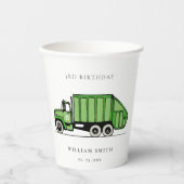 Niedlicher grüner LKWs jenseits der Geburt Pappbecher (Vorderseite)