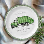 Niedlicher grüner LKWs jenseits der Geburt Pappteller<br><div class="desc">Eine lustige Niedliche Boys GARBAGE TRUCK THEME BIRTHDAY Collection.- Es handelt sich um eine elegante, schlichte Illustration des grünen Müllwagens, der perfekt für Ihre kleinen Geburtstagsparty geeignet ist. Es ist sehr einfach, mit Ihren persönlichen Daten zu personalisieren. Wenn Sie ein anderes passendes Produkt oder eine Anpassung benötigen, wenden Sie sich...</div>