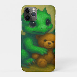 Niedlicher, grüner, Mit Augen Babydrache mit Teddy Case-Mate iPhone Hülle