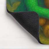 Niedlicher, grüner, Mit Augen Babydrache mit Teddy Mousepad (Ecke)