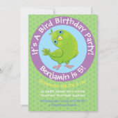 Niedlicher grüner Parkettboden Cartoon Abbildung 5 Einladung (Vorderseite)