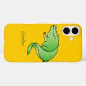 Niedlicher, grüner und gelber Alligator Case-Mate iPhone Hülle (Rückseite (Horizontal))