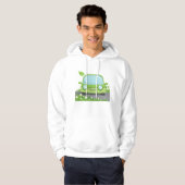 Niedlicher grüner Wagen Hoodie (Vorne ganz)