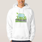 Niedlicher grüner Wagen Hoodie (Vorderseite)