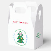 Niedlicher Grüner Weihnachtsbaum Feier Hunde Urlau Geschenkschachtel (Geöffnet)