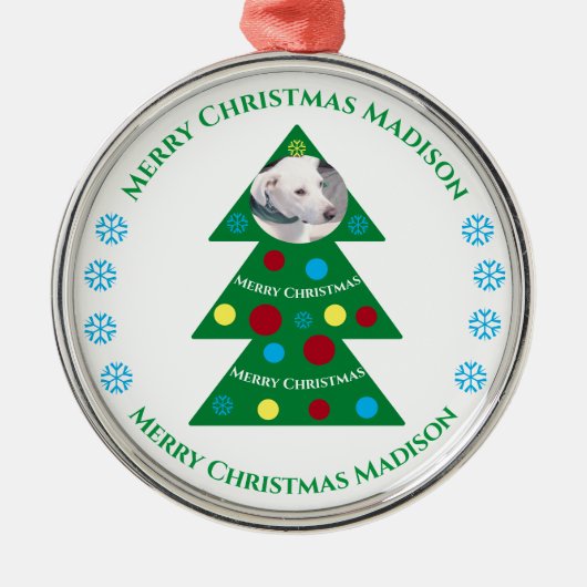 Niedlicher Grüner Weihnachtsbaum Feiertag Ornament Aus Metall (Vorne)
