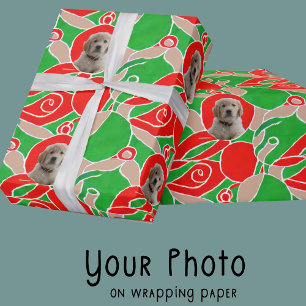 Niedlicher Grüner Weihnachtshund Liebhaber Begleit Geschenkpapier