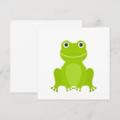 Niedlicher Grünfrosch Einladung (Vorne/Hinten)