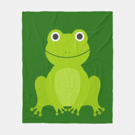 Niedlicher Grünfrosch Fleece Blanket (Vorderseite)