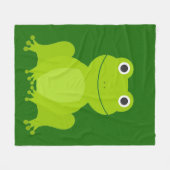 Niedlicher Grünfrosch Fleece Blanket (Vorderseite (Horizontal))