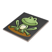 Niedlicher Grünfrosch Fliese (Seite)