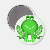 Niedlicher Grünfrosch Magnet (Vorderseite/Rückseite)