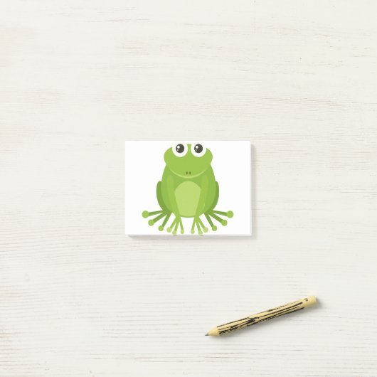 Niedlicher Grünfrosch Post-it Klebezettel (Auf Schreibtisch)
