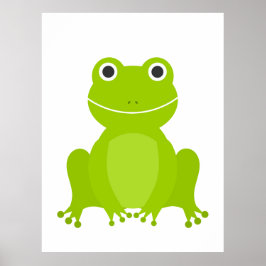 Niedlicher Grünfrosch Poster