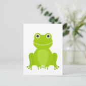 Niedlicher Grünfrosch Postkarte (Stehend Vorderseite)