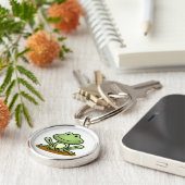 Niedlicher Grünfrosch Schlüsselanhänger (Seite)