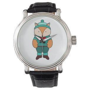 Niedlicher Grünfuchs Armbanduhr