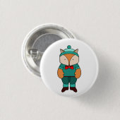 Niedlicher Grünfuchs Button (Vorne & Hinten)