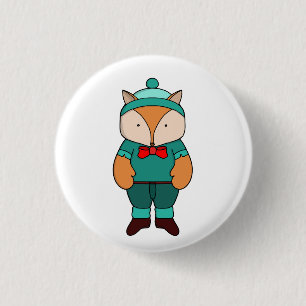 Niedlicher Grünfuchs Button