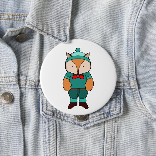Niedlicher Grünfuchs Button (Beispiel)