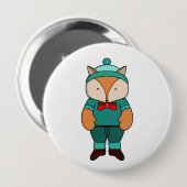 Niedlicher Grünfuchs Button (Vorne & Hinten)