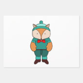 Niedlicher Grünfuchs Geschenkpapier Set (Vorderseite 3)