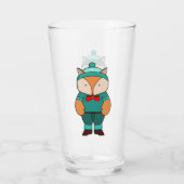 Niedlicher Grünfuchs Glas (Rückseite)