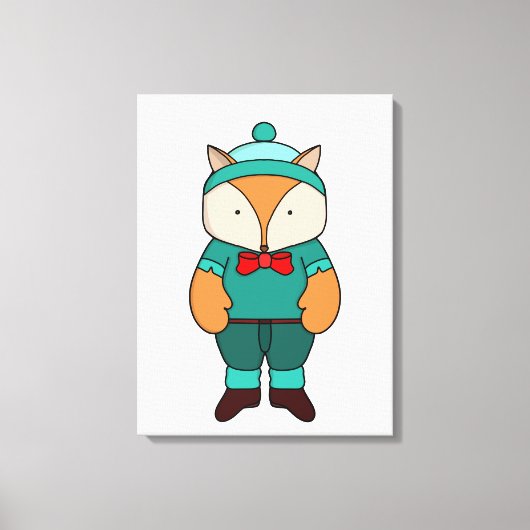 Niedlicher Grünfuchs Leinwanddruck (Vorderseite)
